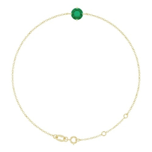 Rosalynd Emerald Yellow Gold Claw Set Gemstone Bracelet