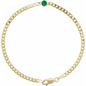 Rosalene Emerald Bezel Set Gemstone Bracelet