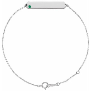 Rossa Emerald Bezel Set Gemstone Bracelet