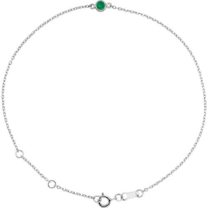 Roz Emerald Bezel Set Gemstone Bracelet