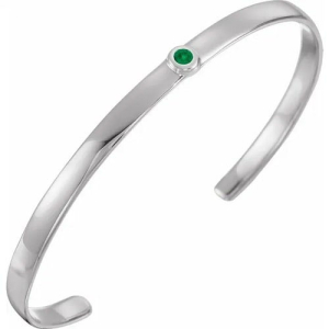 Rollande Emerald Bezel Set Gemstone Bracelet