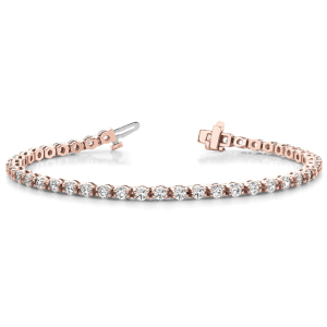Revel Natural Rose Gold 4 Prong Diamond Tennis Bracelet