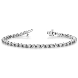 Revel Natural Round cut 4 Prong  Diamond Tennis Bracelet