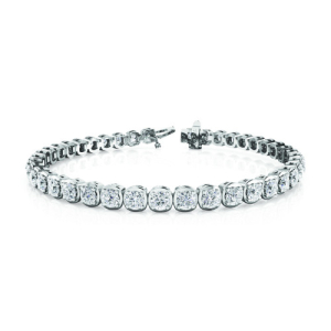 Roselie Natural Round cut 4 Prong  Diamond Tennis Bracelet