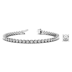 Roselee Natural Round cut 4 Prong  Diamond Tennis Bracelet