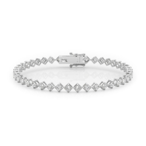 Rena Natural Round cut 4 Prong  Diamond Tennis Bracelet
