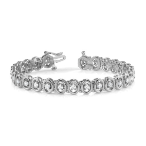 Ria Natural Round cut 4 Prong  Diamond Tennis Bracelet