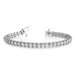 Rylie 1.00 - 8.00 Carat Natural Round cut Bar Set  Diamond Tennis Bracelet