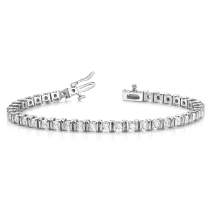 Rayanne 3.00 - 5.00 Carat Natural Round cut Bar Set  Diamond Tennis Bracelet