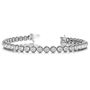 Rachel Natural Bezel Set Diamond Tennis Bracelet