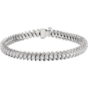 Rebeca 1.20 Carat Natural Round cut S Link  Diamond Tennis Bracelet