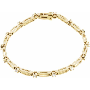 Ruthie Natural Rose Gold 4 Prong Diamond Tennis Bracelet