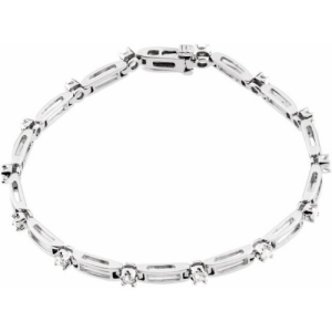 Ruthie 1.00 Carat Natural Round cut 4 Prong  Diamond Tennis Bracelet