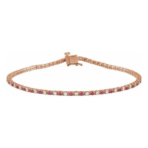 Tannaz Lab Grown Ruby Rose Gold 