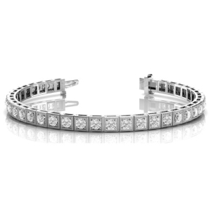 Rosie 1.00 - 3.75 Carat Natural Round cut 4 Prong  Diamond Tennis Bracelet