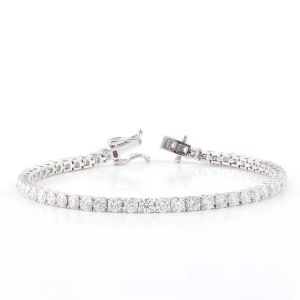 Paityn Lab-Created White Gold 4 Prong Diamond Tennis Bracelet