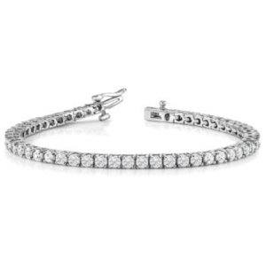 Paityn Lab-Created White Gold 4 Prong Diamond Tennis Bracelet