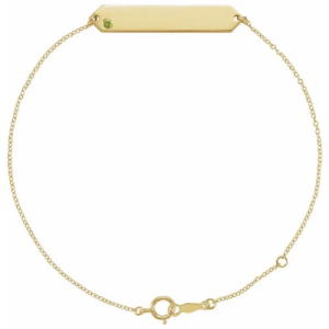 Pymma Peridot Yellow Gold Flush Setting  Bracelet