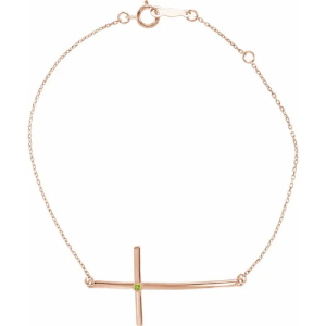 Purlie Peridot Rose Gold 4 Prong  Bracelet