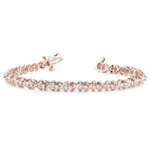 Scout Lab-Created Rose Gold XO Diamond Tennis Bracelet