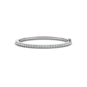Shelette 1.00 - 3.00 Carat Natural Round cut 4 Prong Diamond Bangle Bracelet