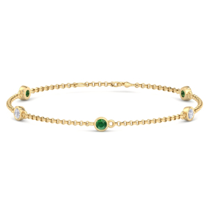 Rexy Emerald Yellow Gold Chain