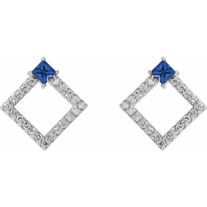 Huette 0.52 Carat Blue Sapphire Cushion cut 4 Prong Set 
