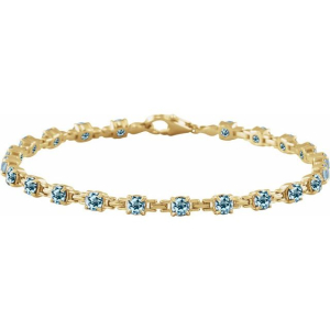 Stefna Blue Topaz Yellow Gold 