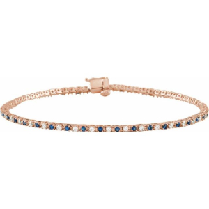 Tanyka Blue Sapphire Rose Gold  Bracelet