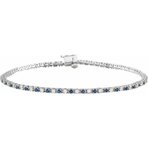Tanyka Blue Sapphire Silver  Bracelet
