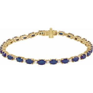 Talicia Blue Sapphire Yellow Gold  Bracelet