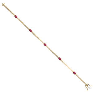 Shelley Lab Grown Ruby 4 Prong  Bracelet