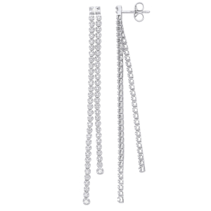 Lindzai Natural Prong Set Designer Diamond Earrings