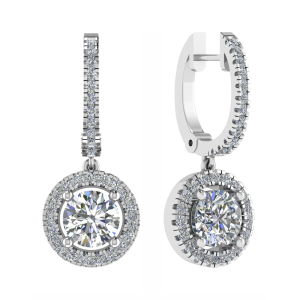 Kacibrel Natural 4 Prong Drop Diamond Earrings