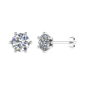 Jiselle Lab-Created 6 Prong Studs Diamond Earrings
