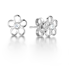Grayce Natural Yellow Gold Bezel Set Everyday Diamond Earrings
