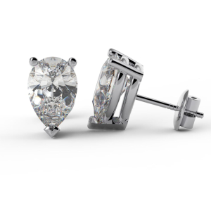 Jazlyn Lab-Created Rose Gold 3 Prong Studs Diamond Earrings