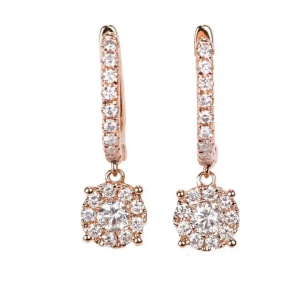 Lovia Natural Prong Set Drop Diamond Earrings