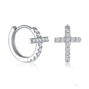 Kassi Natural Prong Set Hoop Diamond Earrings