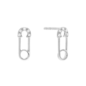 Kimberli Natural White Gold 4 Prong Designer Diamond Earrings