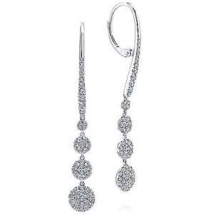 Kizzy Natural White Gold Claw Set Designer Diamond Earrings
