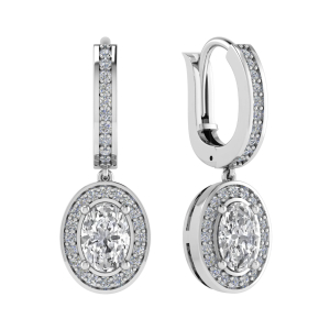 Lissianna Natural 4 Prong Set Drop Diamond Earrings