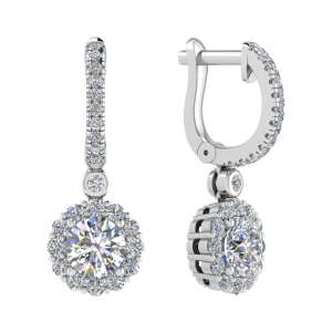Katin Natural 4 Prong Drop Diamond Earrings