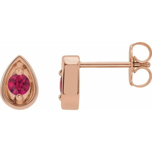 Halinor Natural Ruby Rose Gold Prong Set 