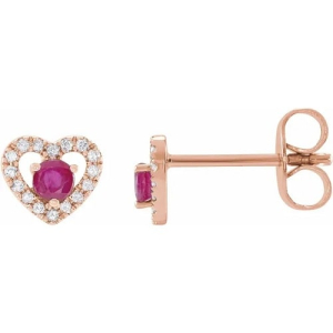 Harly Lab Grown Ruby Rose Gold 3 Prong 