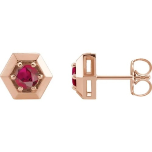 Hrystyna Natural Ruby Rose Gold 6 Prong 