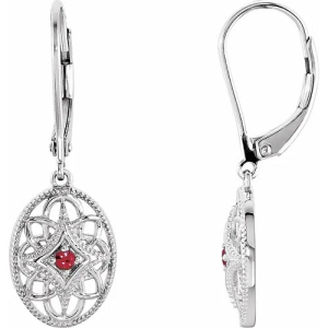 Hildy Natural Ruby Round cut 4 Prong Set 