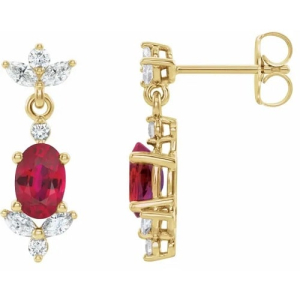 Heavynne Natural Ruby Yellow Gold 4 Prong Set 