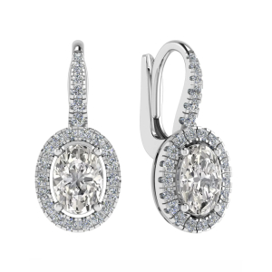 Kamiyah Natural Yellow Gold 4 Prong Hoop Diamond Earrings