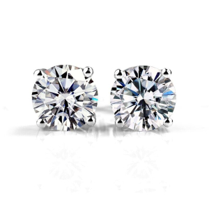 Juniper 0.20 - 3.00 Carat Natural Round cut 4 Prong  Studs Diamond Earrings